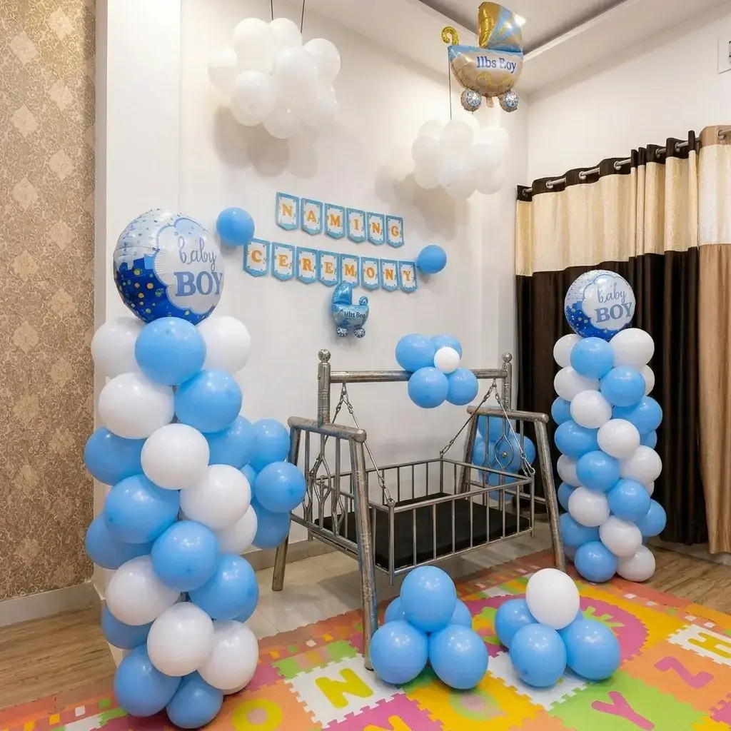 Naming Ceremony Balloon Setup with naming ceremony banner — photo 2