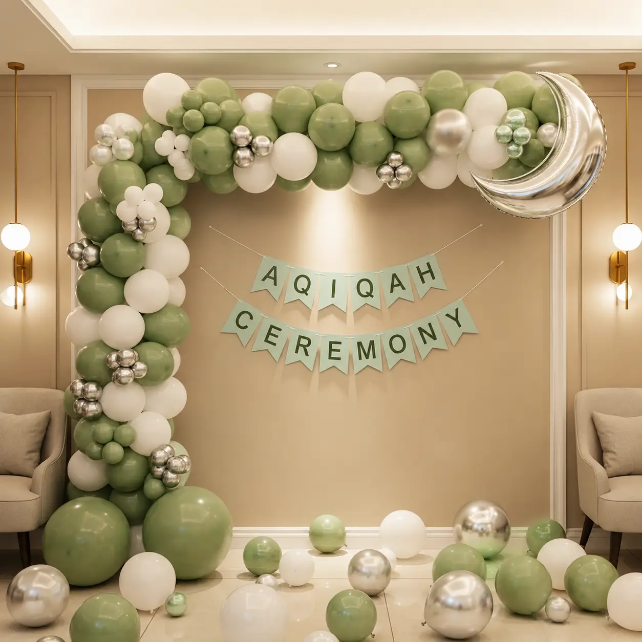 Simple Aqiqah Balloon Setup