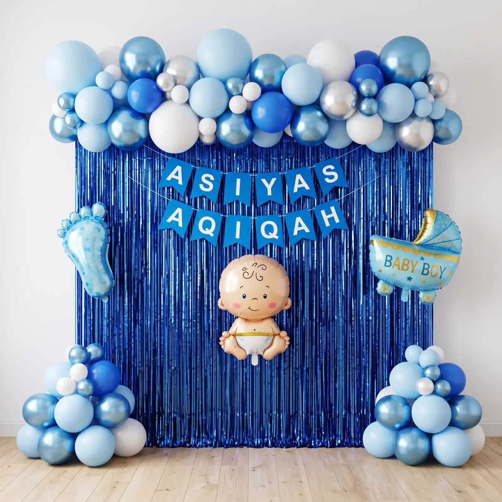Simple Baby Boy Aqiqah Celebration Decor