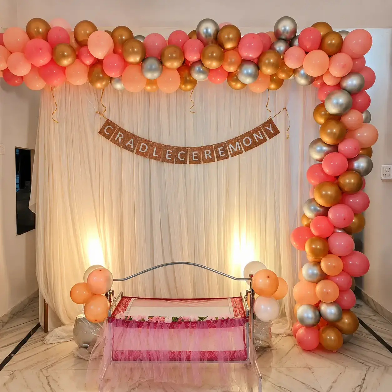 Simple Cradle Ceremony Decoration