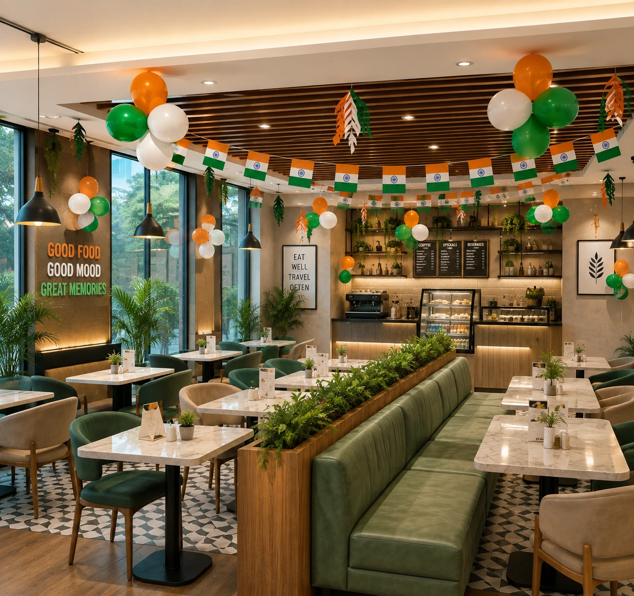 Corporate Reception Tricolor Balloon Decoration for Office with 100 balloons for decoration — photo 2