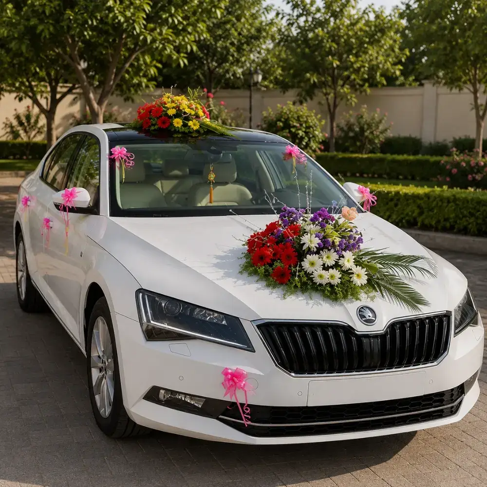 Simple Car Flower Decoration