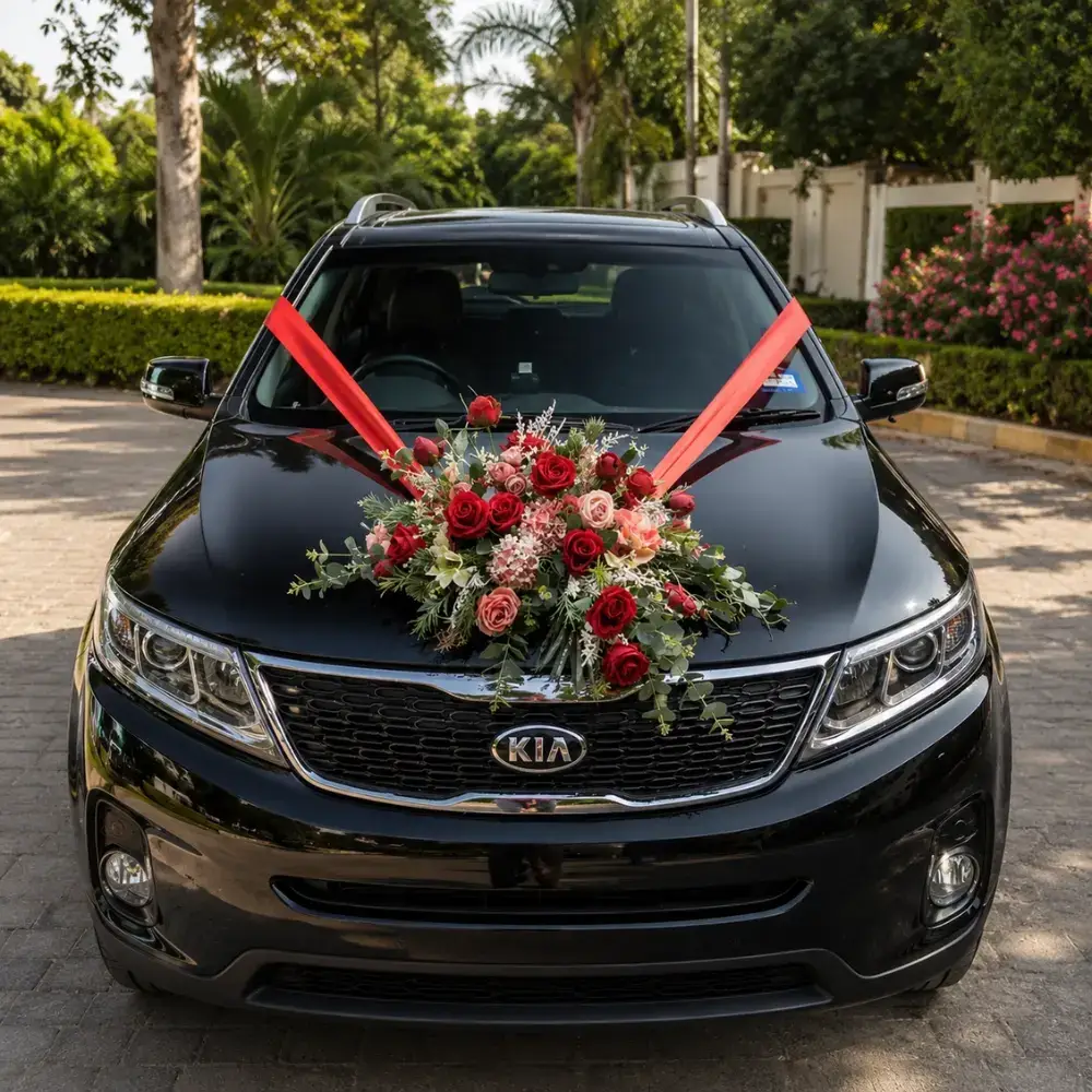 Simple Marriage Car Decoration
