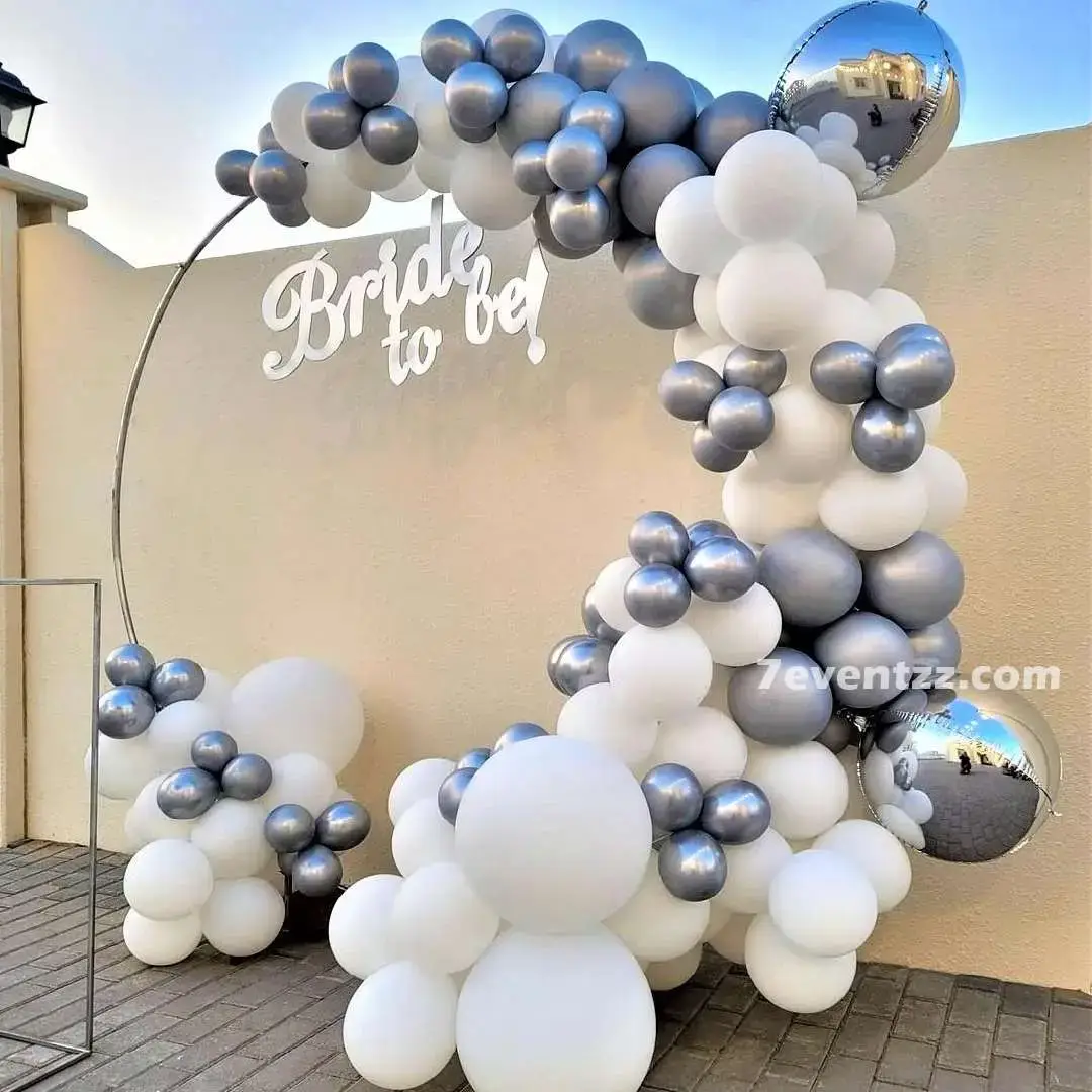 Bridal Shower Theme Bachelorette decoration with ring backdrop with stand (7*7 feet) — photo 2