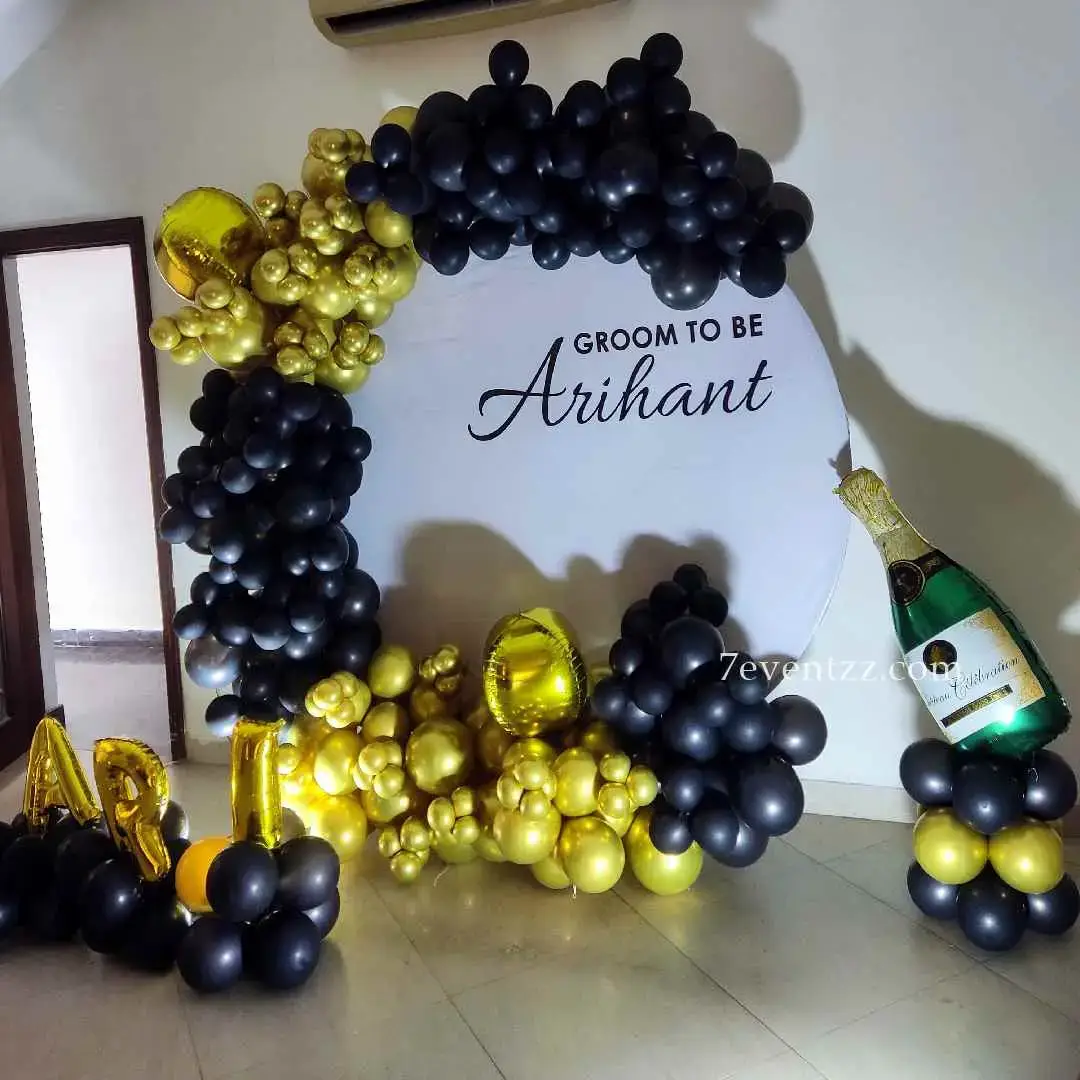 Groom to be Backdrop Bachelorette decoration with customized round backdrop (7*7 feet) — photo 3