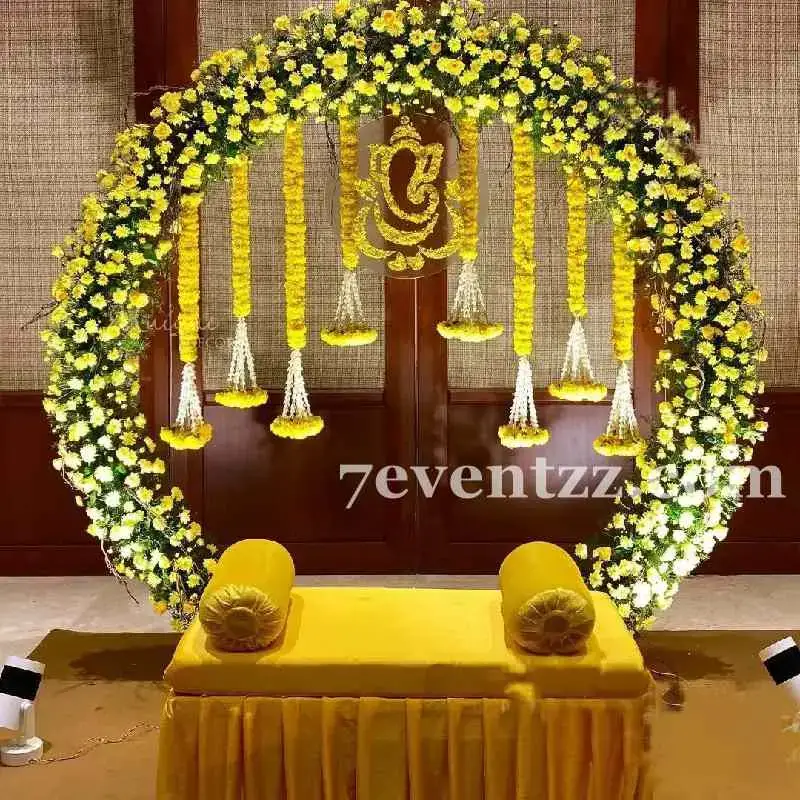 Haldi Ring Flower Decor