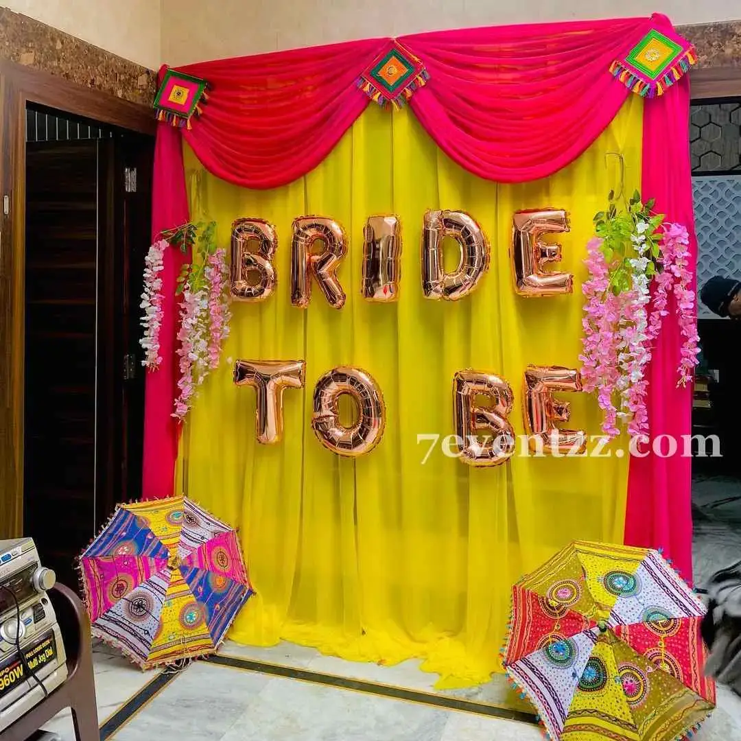 Indoor Haldi Decoration