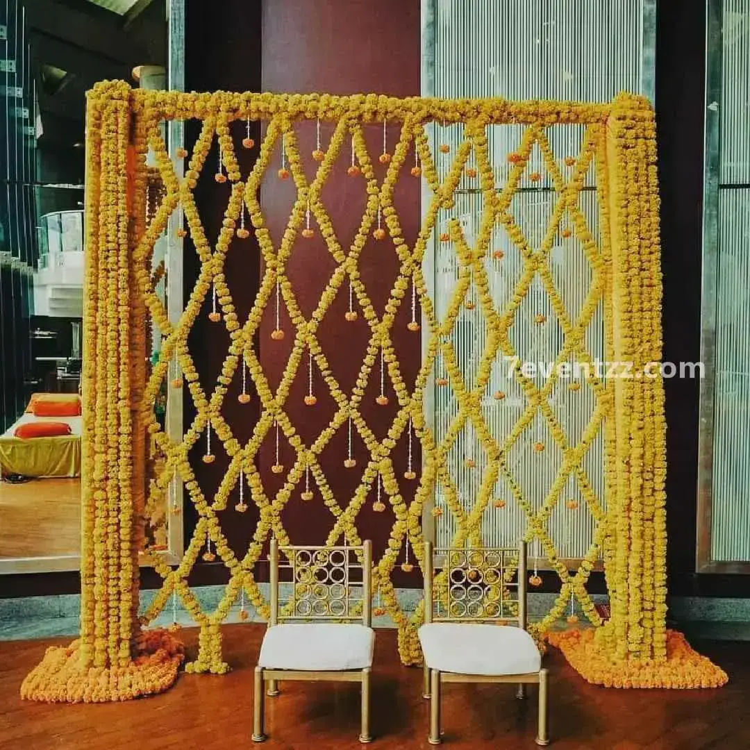 Marigold Haldi Decoration
