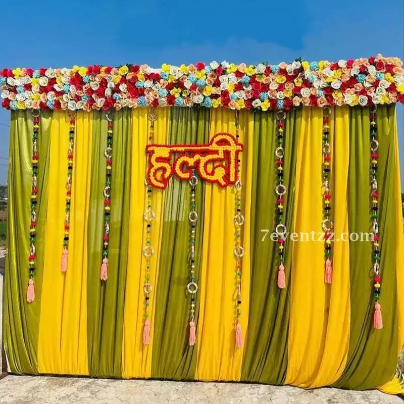 Wedding Haldi Backdrop