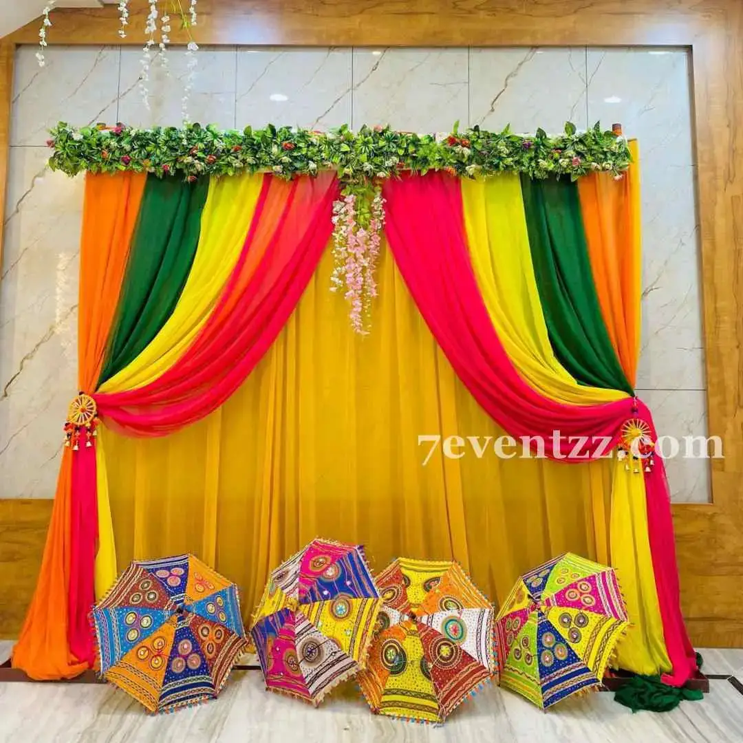 Colorful Mehndi Backdrop