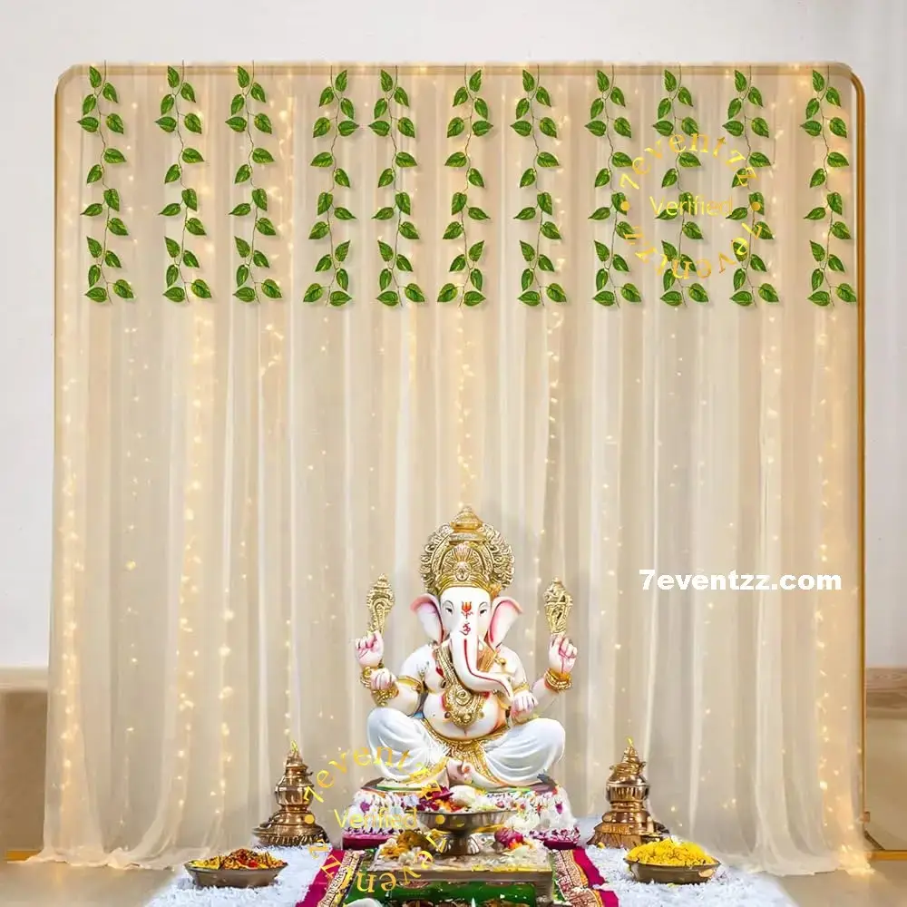 Simple Ganpati Home Decoration