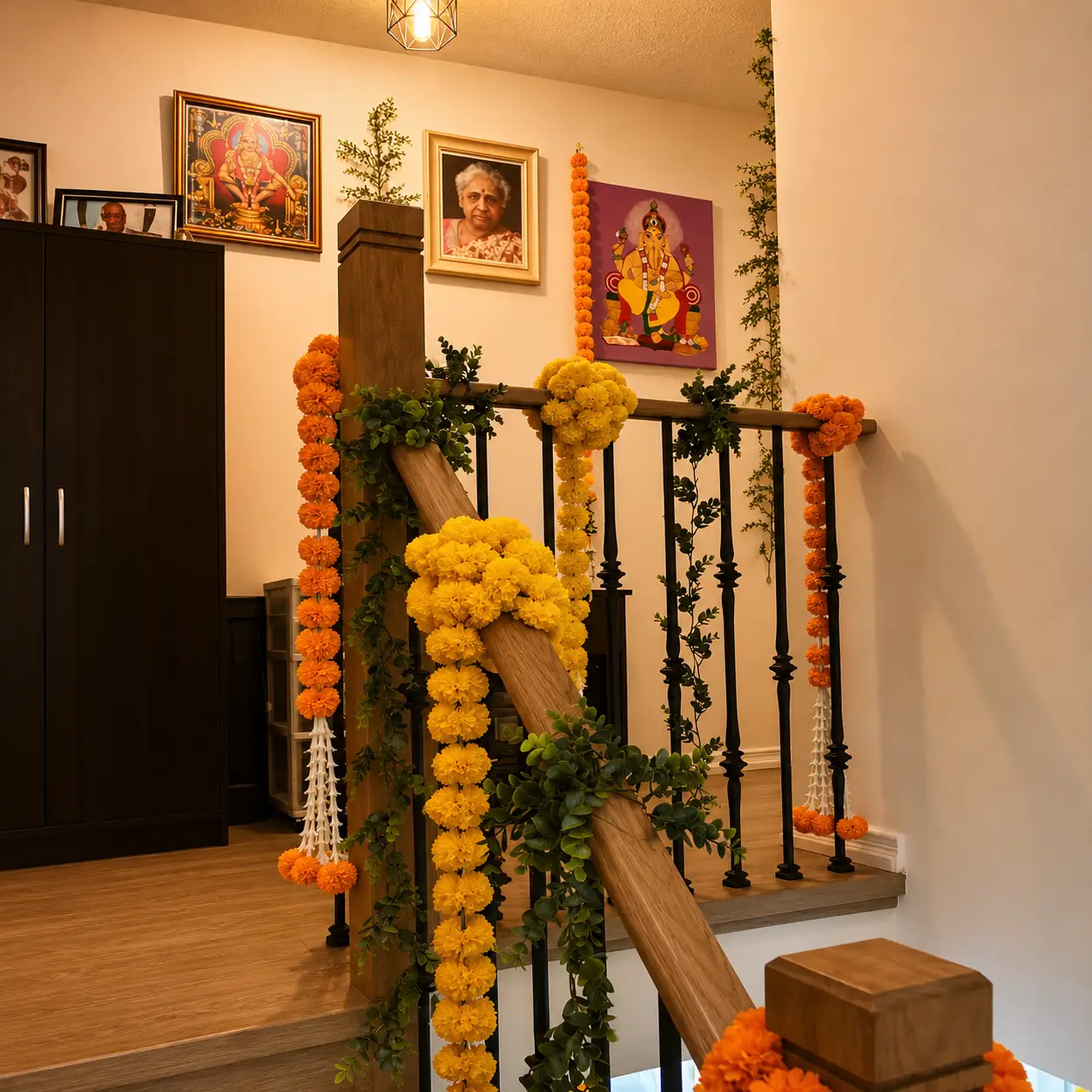 Classic Housewarming Flower Decoration with flowers garland for home decoration — photo 2