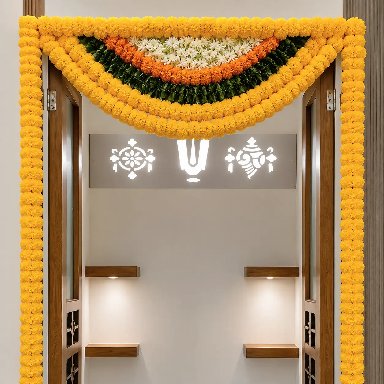 Mandir Flower Setup