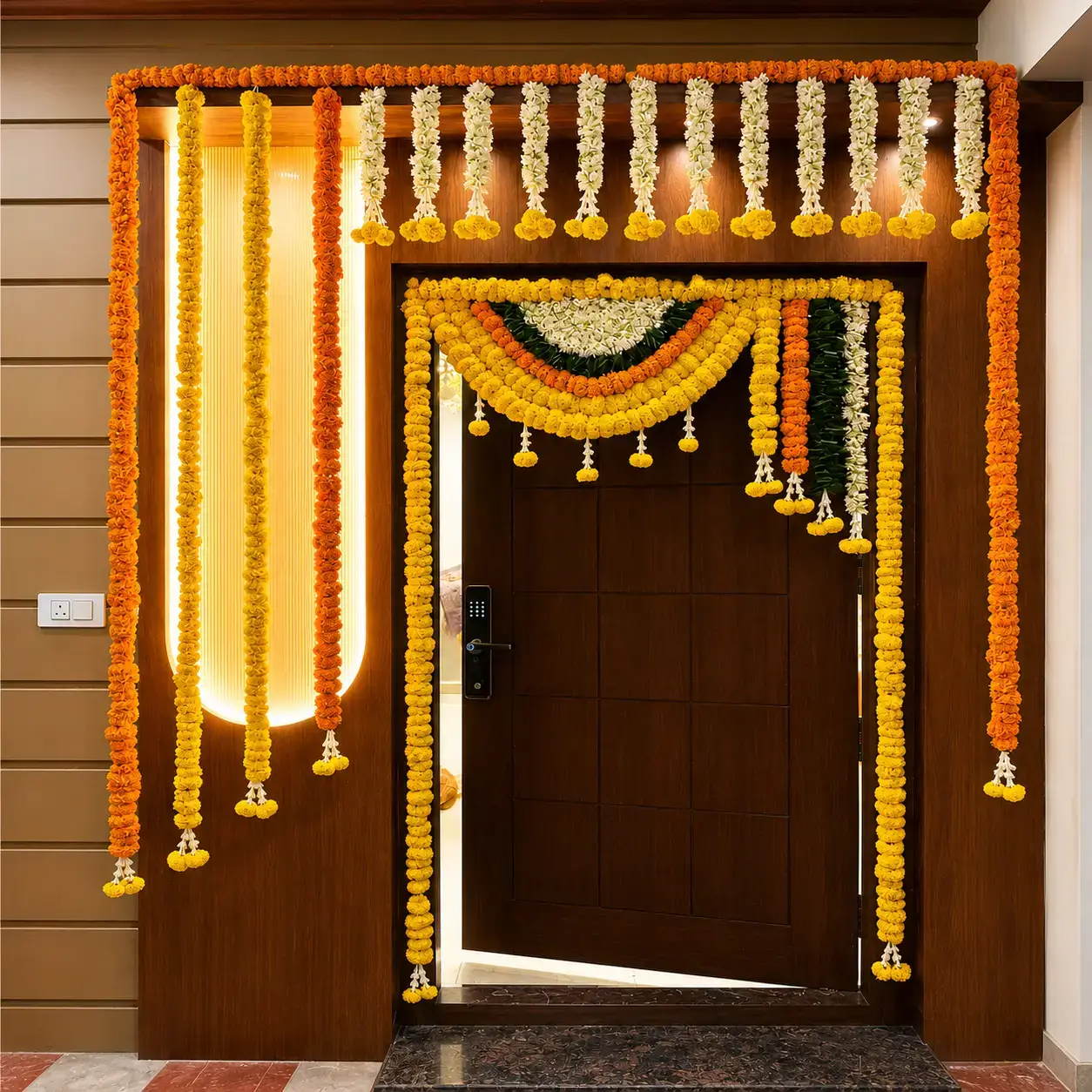 Traditional Griha Pravesh Floral Decoration