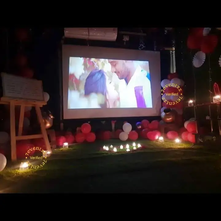 Cozy Movie and Dinner Moments Candle Light Dinner decoration with location - navrangpura — photo 3