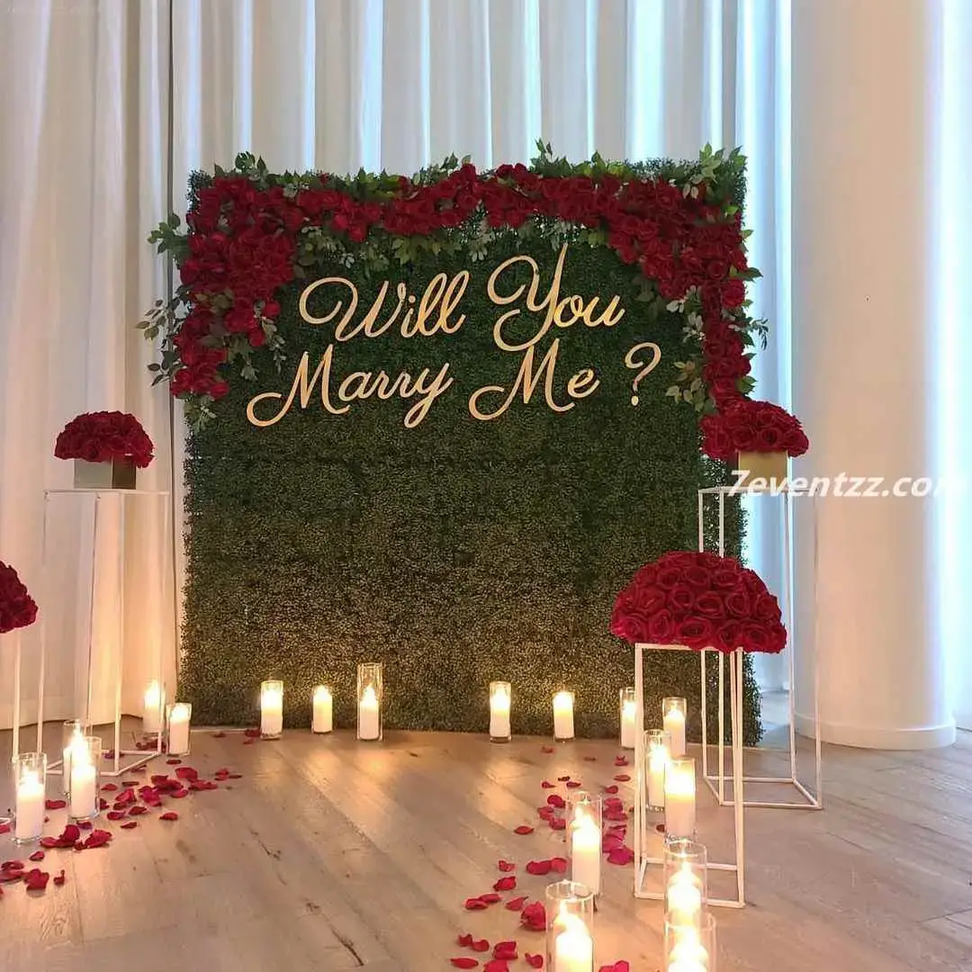 Marry Me Backdrop Setup