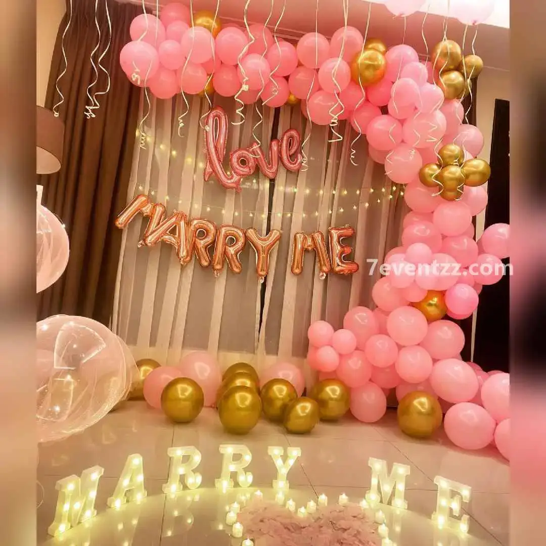 Marry Me Balloon Decoration for Proposal with marry me letter foil — photo 3