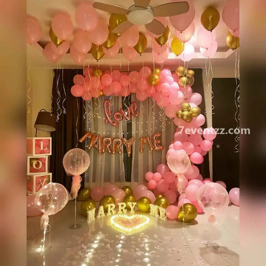 Marry Me Balloon Decoration for Proposal with marry me letter foil — photo 2
