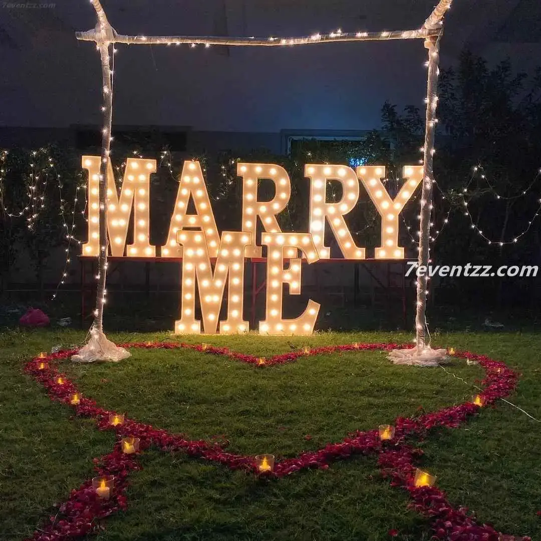 Outdoor Marry Me Decoration for Proposal with marry me led letter (2.5 feet each) — photo 3