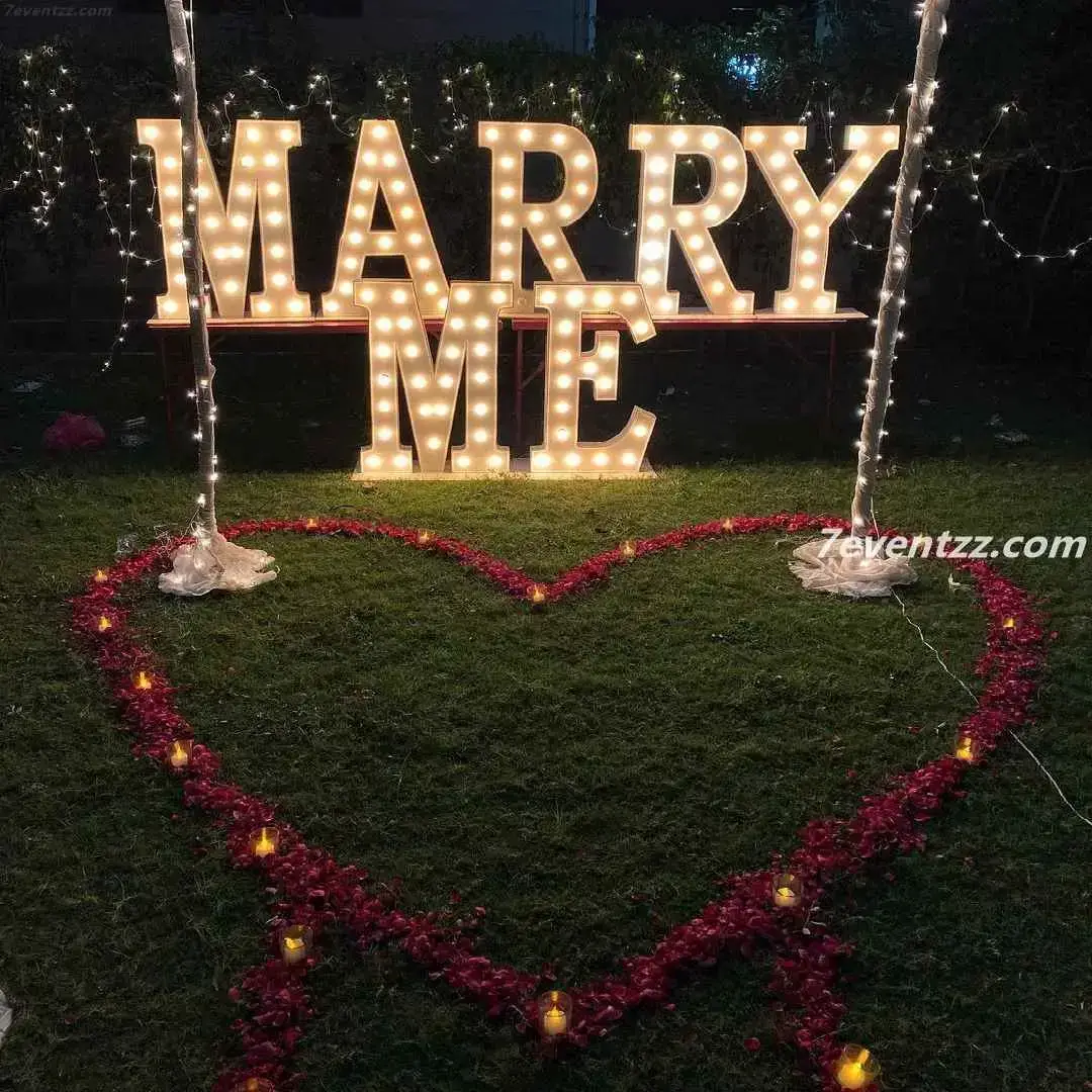 Outdoor Marry Me Decoration for Proposal with marry me led letter (2.5 feet each) — photo 2