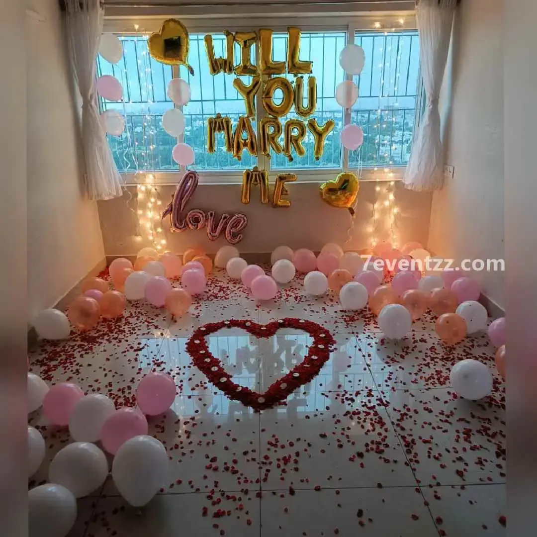 Surprise Proposal Decoration with will you marry me letter foil — photo 3