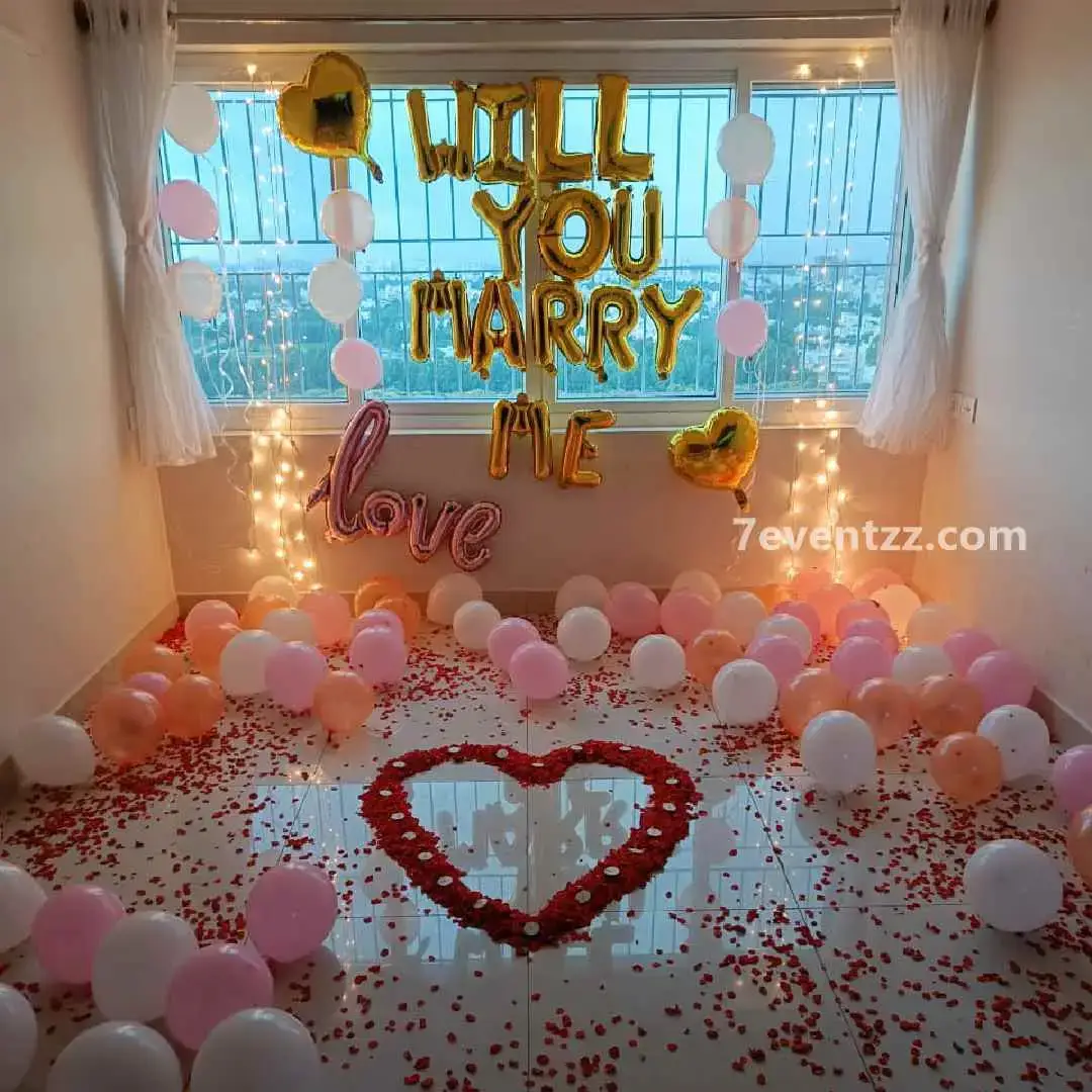 Surprise Proposal Decoration with will you marry me letter foil — photo 2