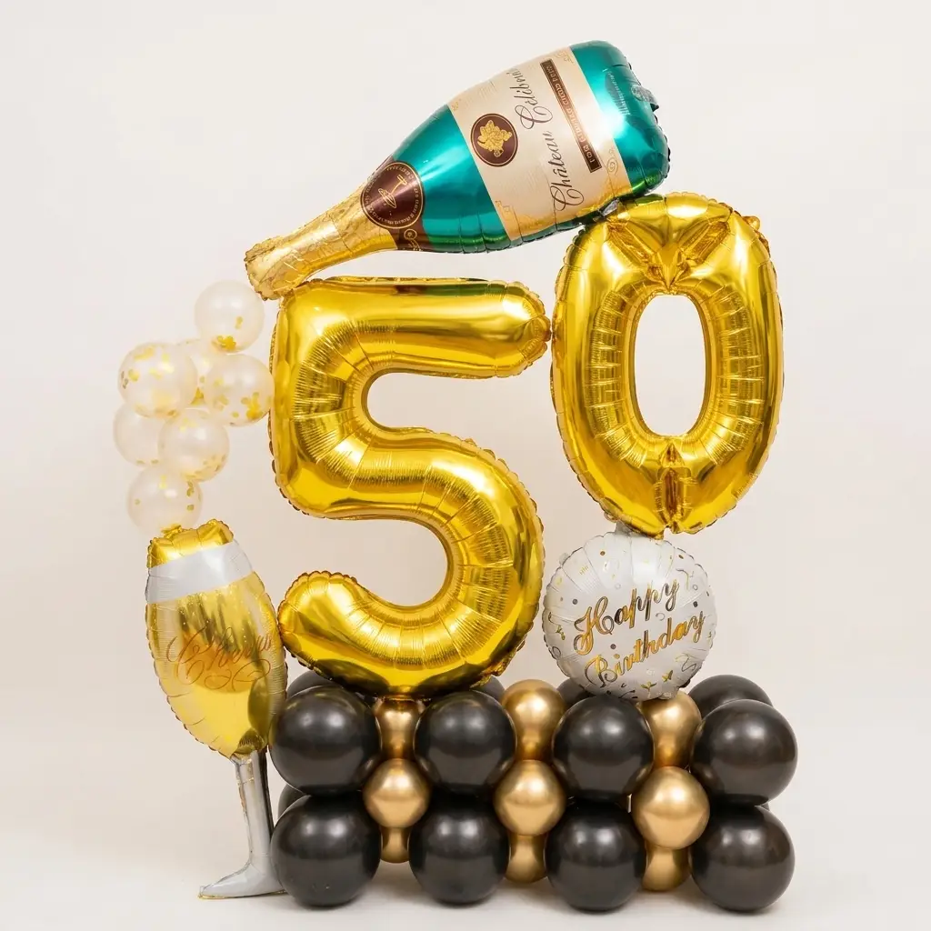 50th Birthday Balloon Bouquet — photo 2