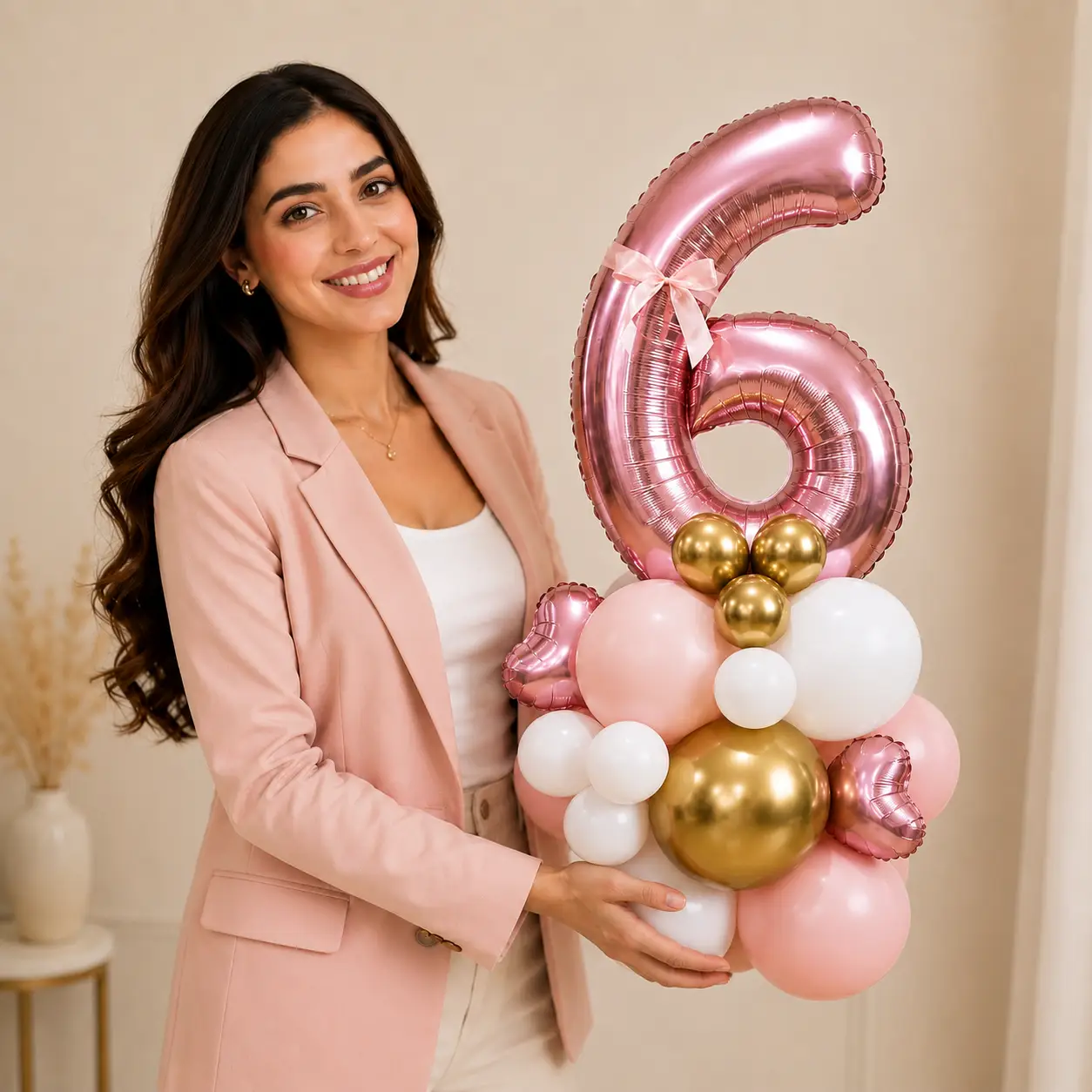 Happy 6th Birthday Balloon Pillar — photo 2