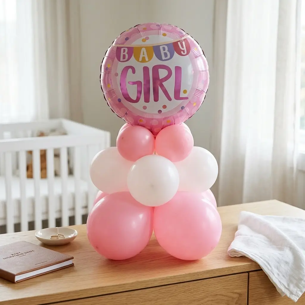 Baby Girl Balloon Bouquet — photo 2