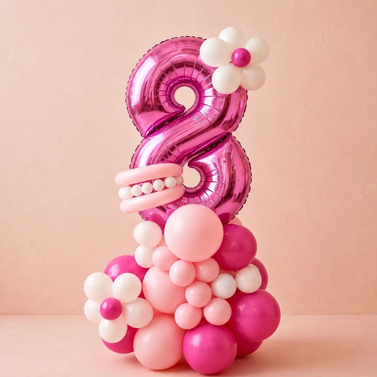 Premium Pink Birthday Balloon Stand