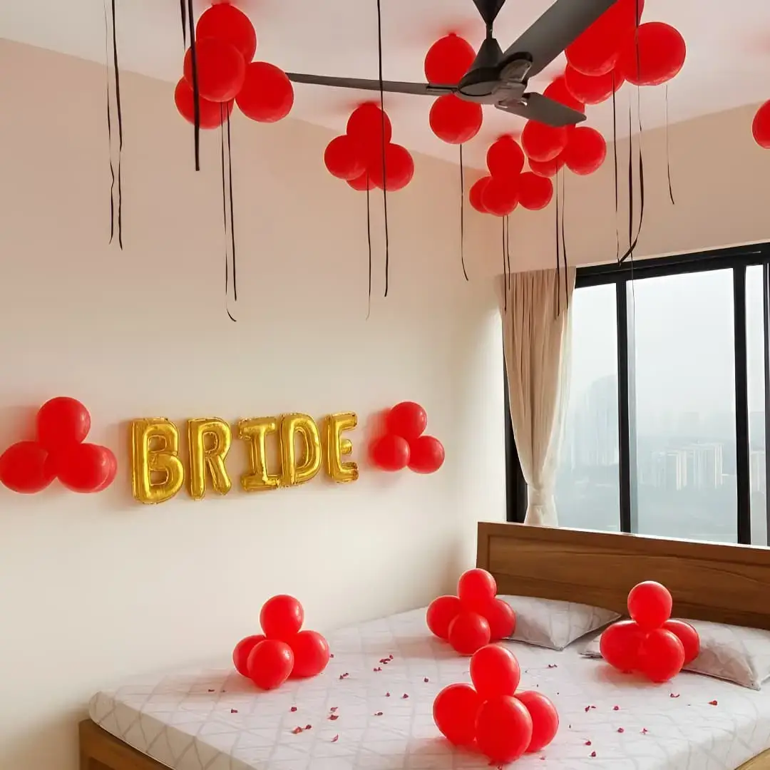 Beautiful Bride Welcome Decor at Home for Bridal Welcome with 100 balloons — photo 2