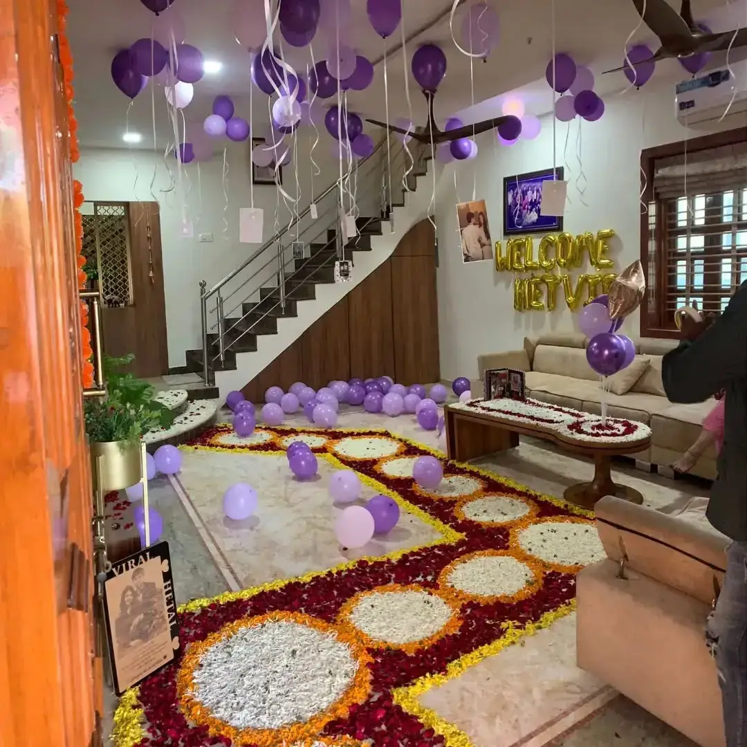 Bride Welcome Decoration at Home
