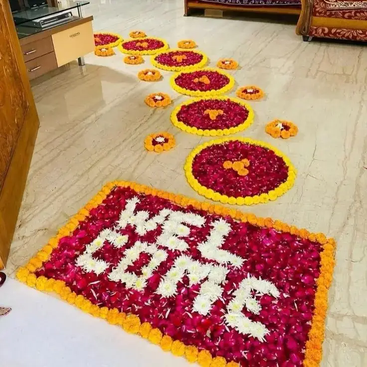 Traditional Bride Welcome Decor