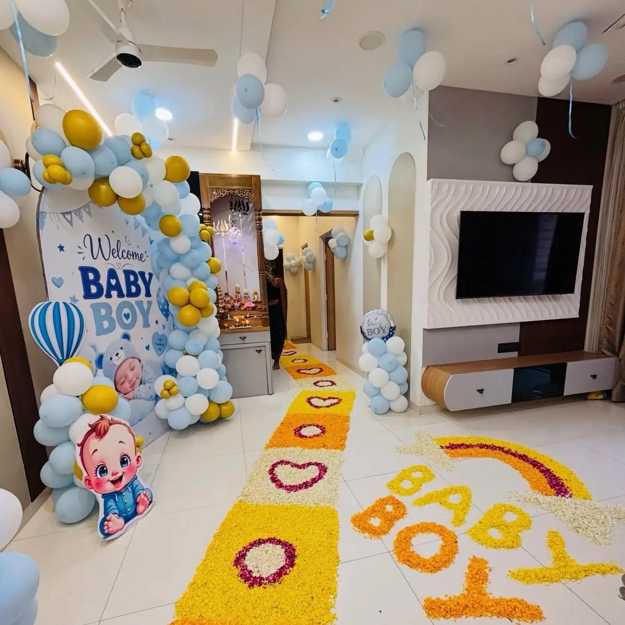 Baby Boy Balloon Backdrop