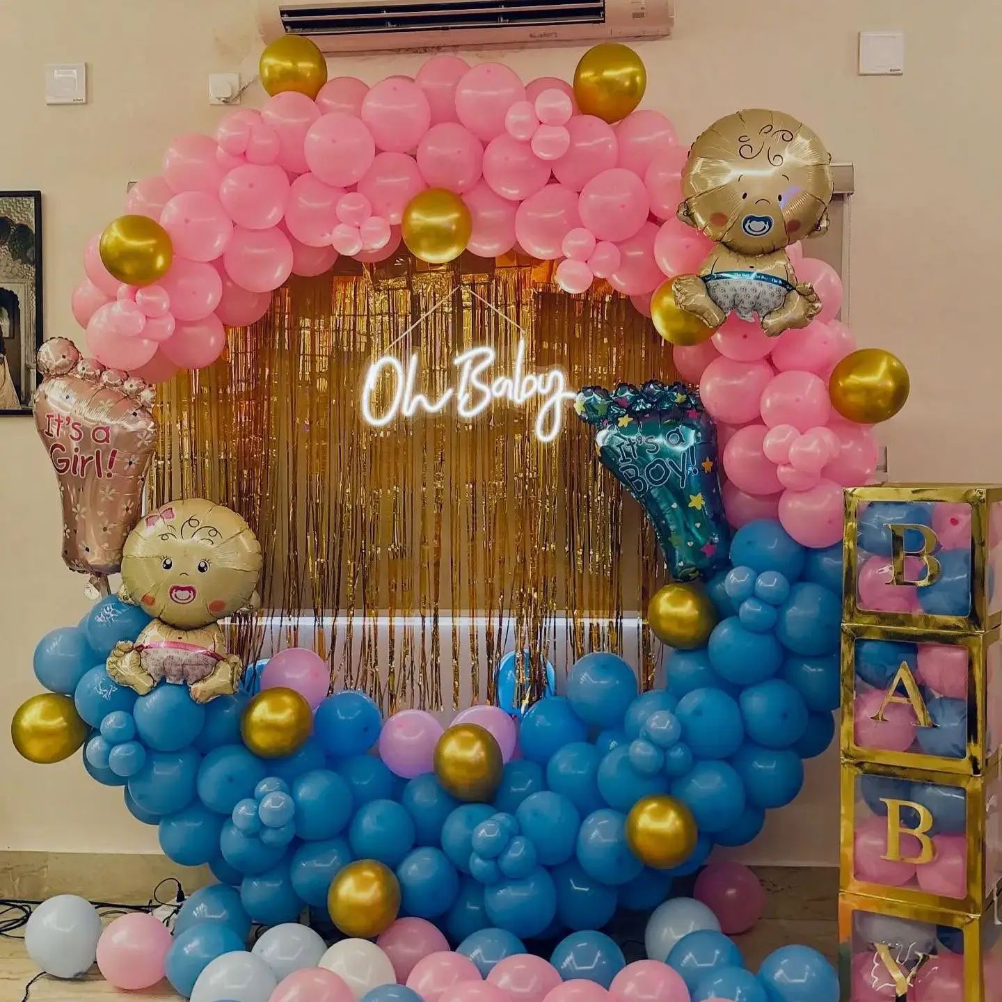 Gender Reveal Balloon Decoration