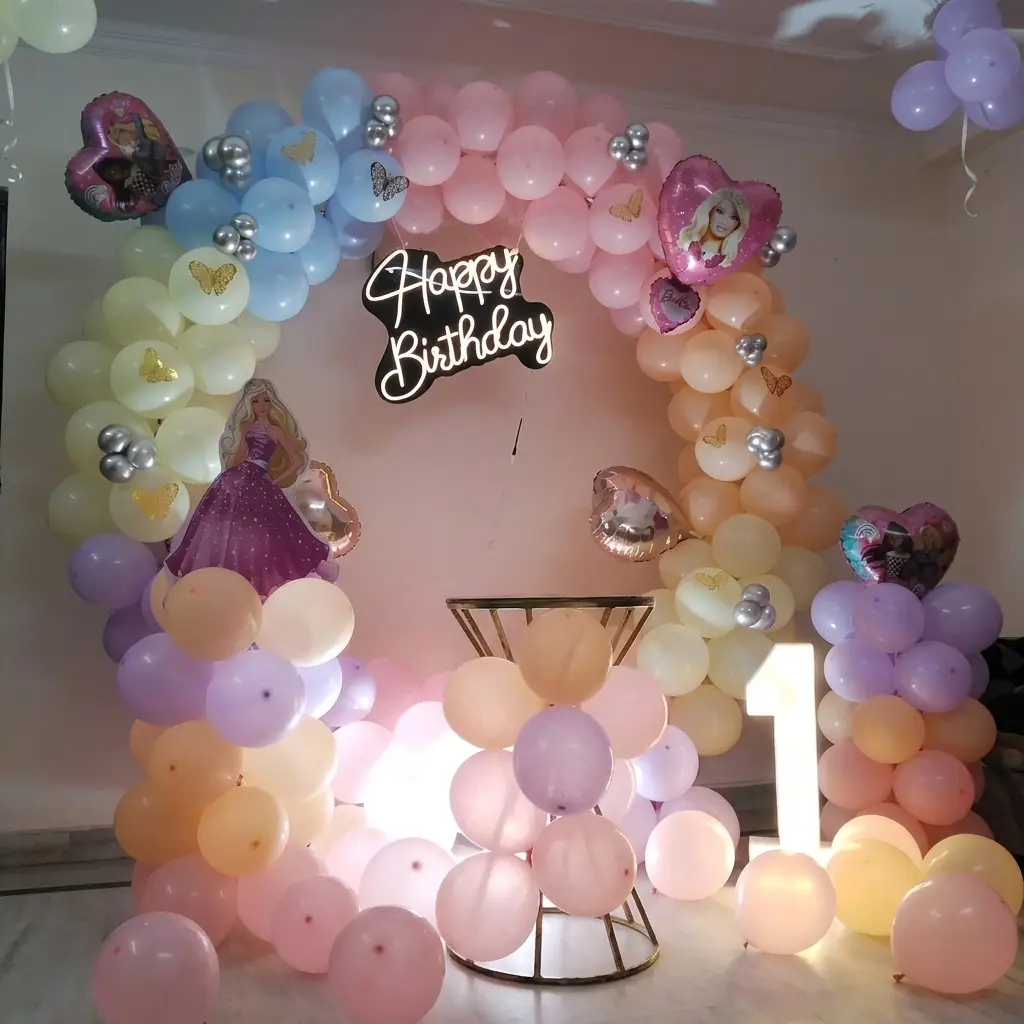 Barbie Theme  Balloon Decor