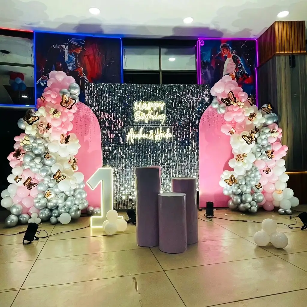 Pink and Silver Birthday Party