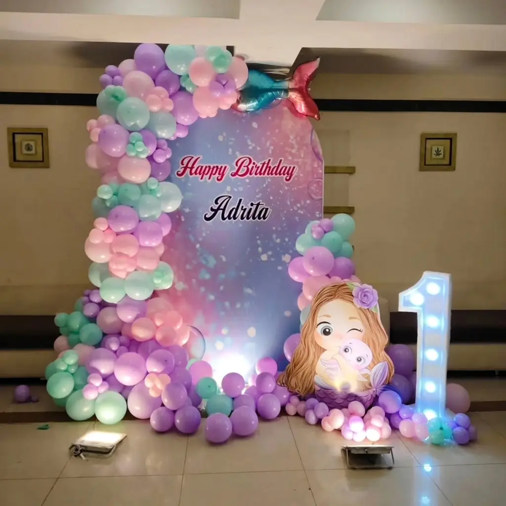 Pastel Mermaid Balloon Decoration