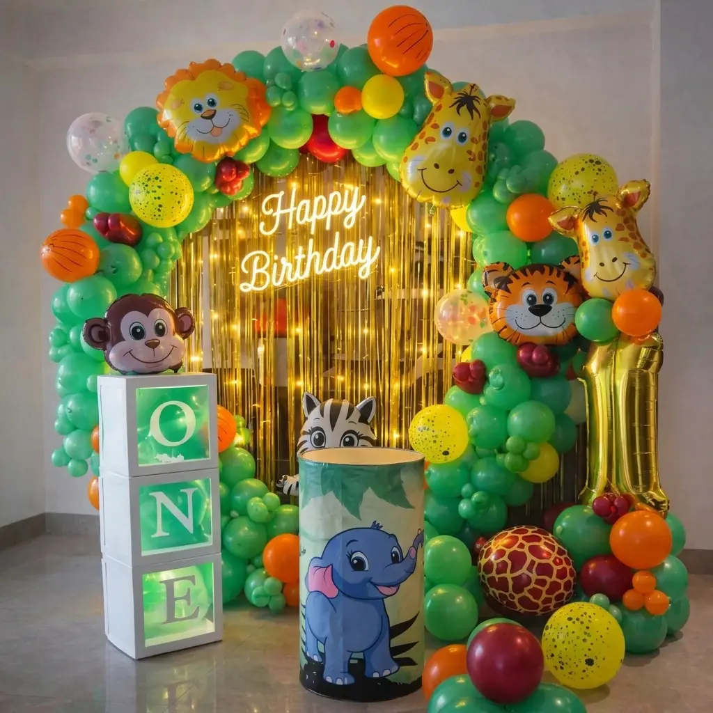Jungle Safari Birthday Backdrop