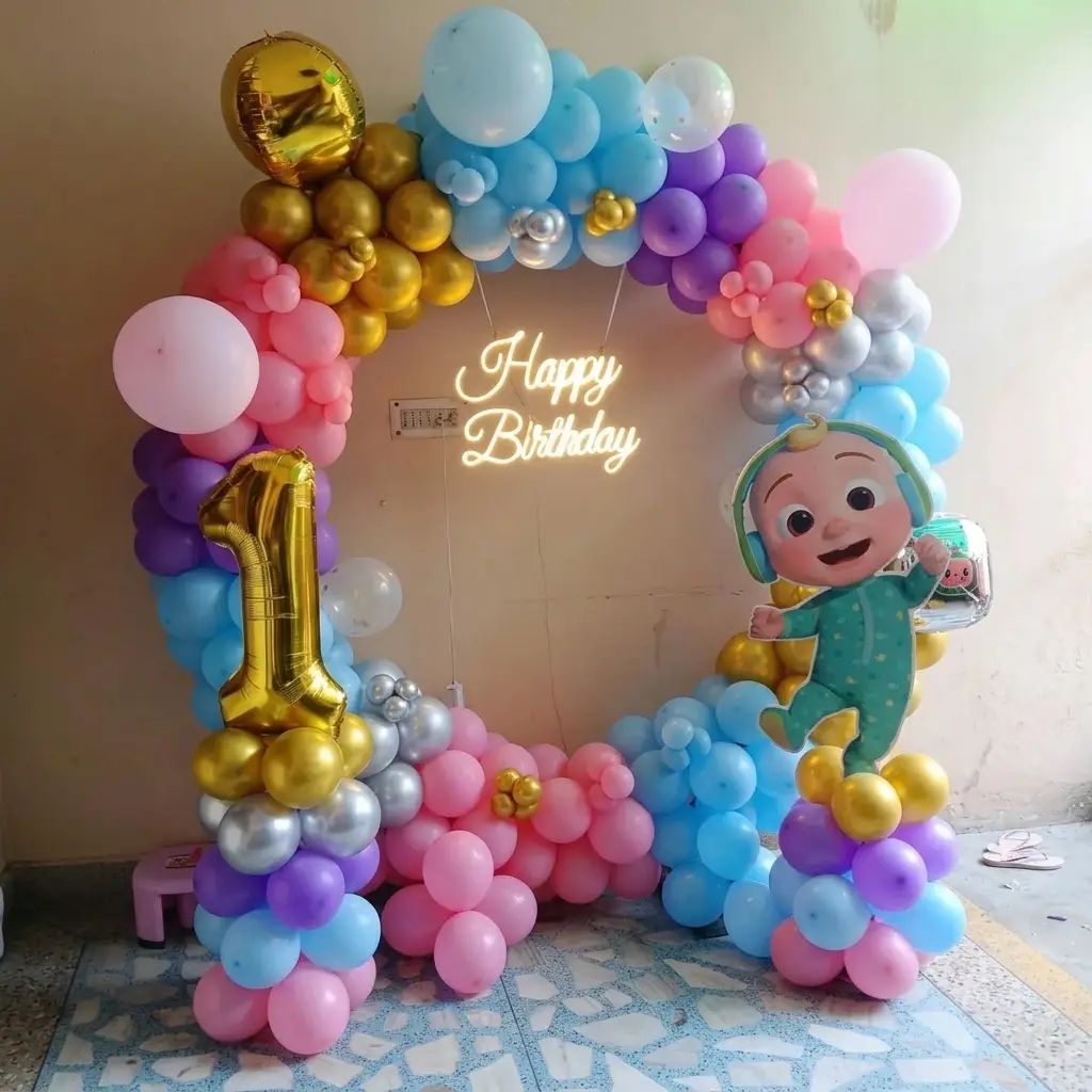 Indoor Cocomelon Birthday Decoration