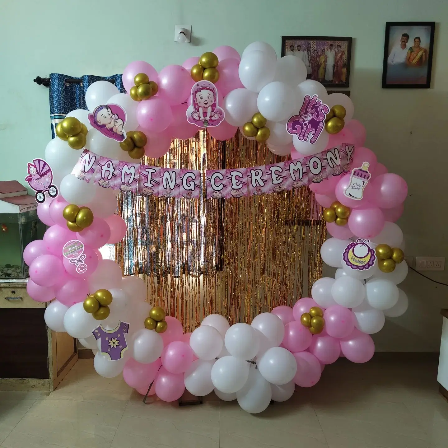 Baby Naming Ceremony Backdrop