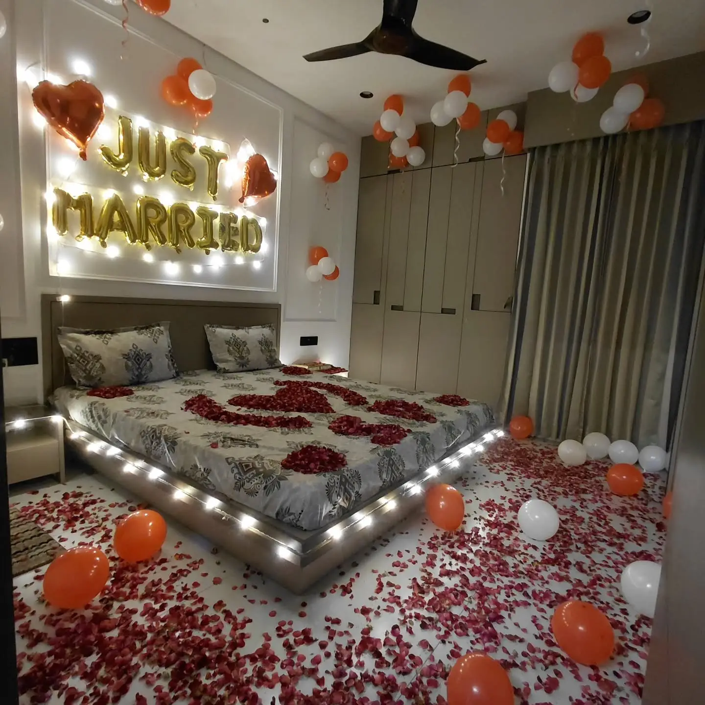 Bed Canopy and Petal Decor