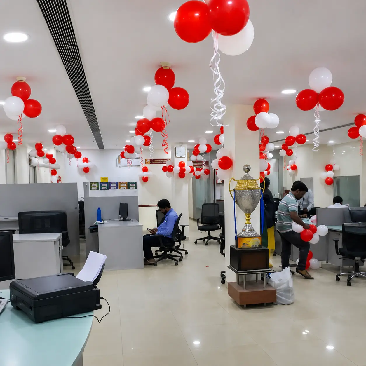Ceiling Balloon Decoration for Office