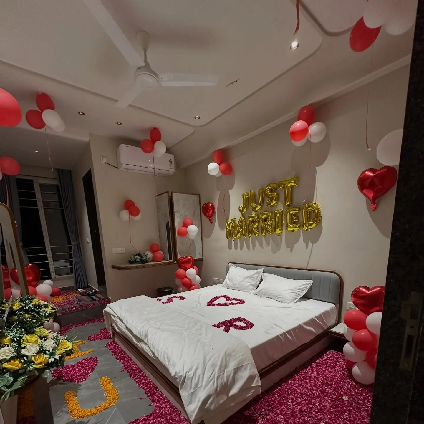Just Married Room Setup