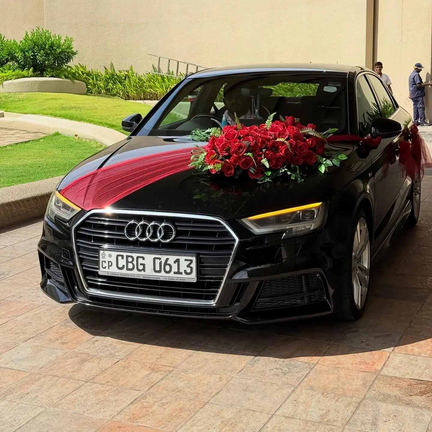 Luxury Black Wedding Car Decoration