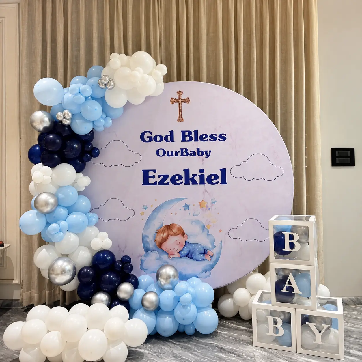 Naming Ceremony Balloon Backdrop