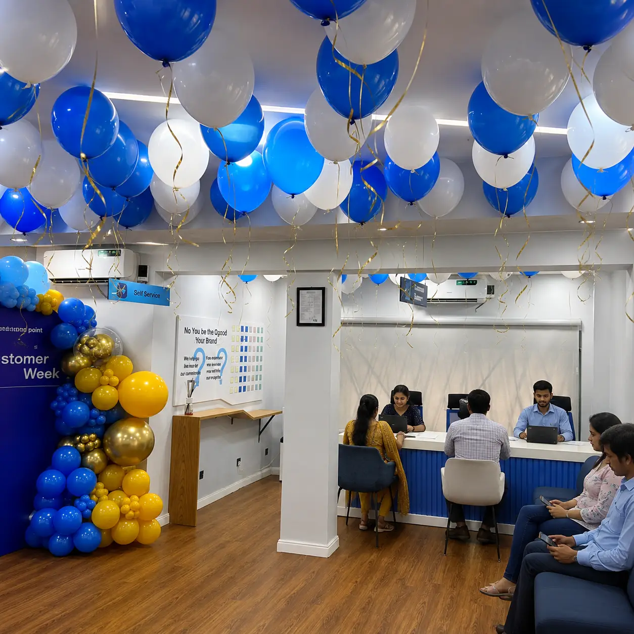 Office Reception Balloon Decoration