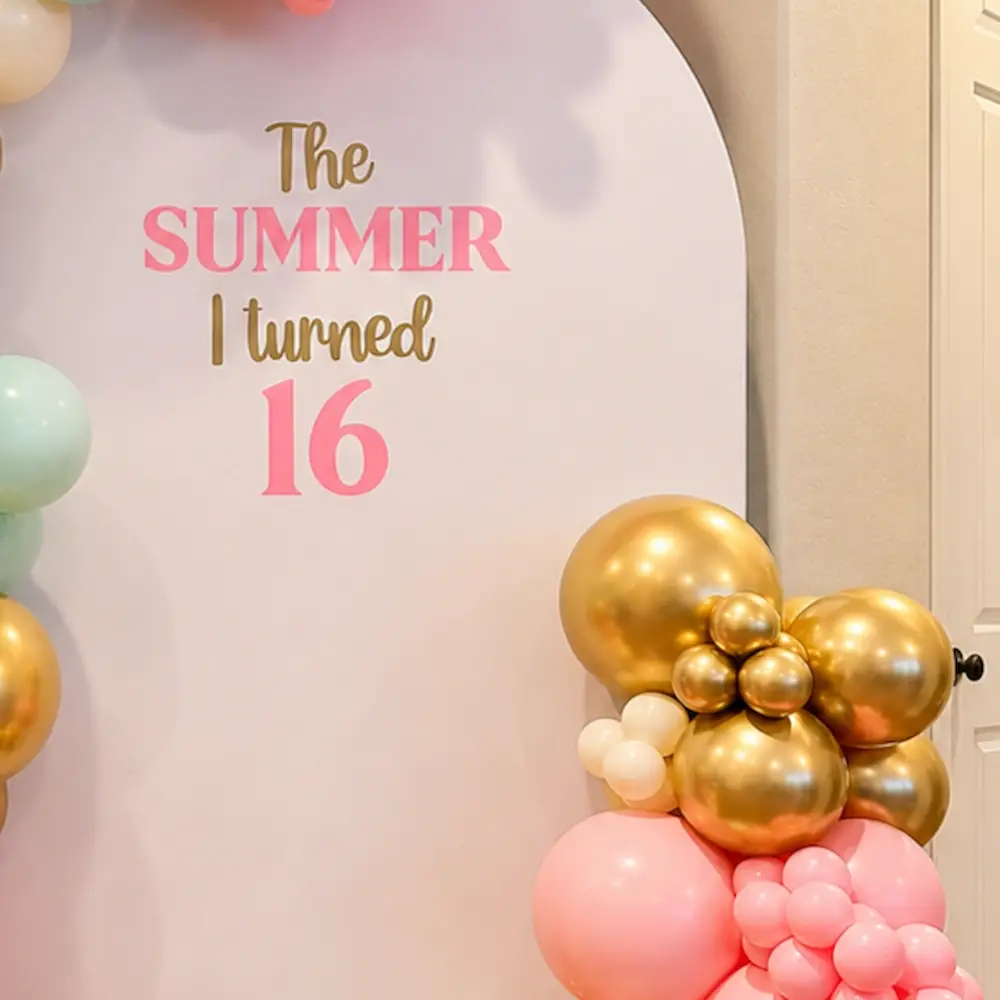 Pastel Balloon Arch Birthday Decoration — photo 3