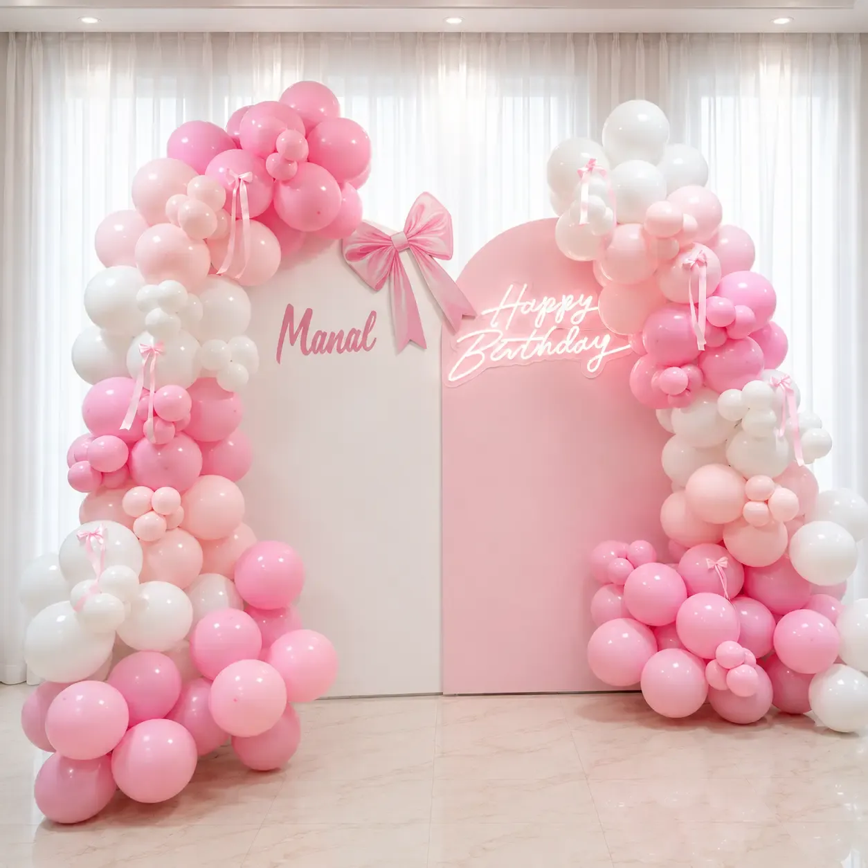 Pink Personalized Birthday Decor — photo 2