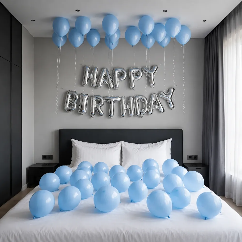 Simple Bedroom Decoration For Birthday — photo 2